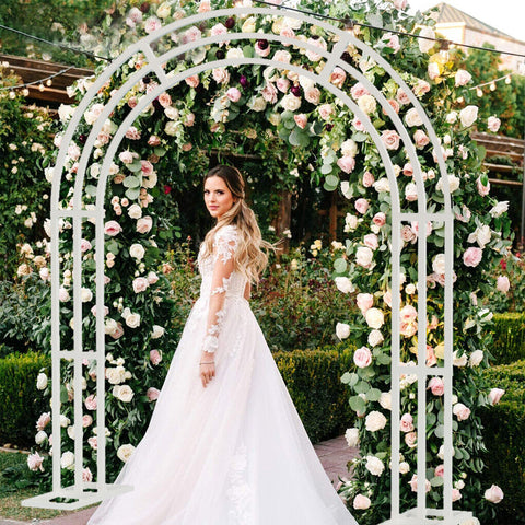 Metal Wedding Arch Garden Arbor Floral Stand Indoor/Outdoor