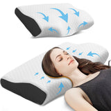 Cervical Memory Foam Pillow Butterfly Shape Standard Anti Snore