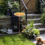 Solar Bird Bath Feeder Fountain Deck Post Mount