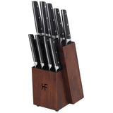 10 Piece Knife Block Set - High Carbon Stainless Steel Cutlery with Hardwood Block In Australia - Darrahopens
