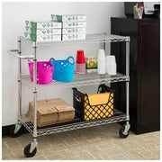 3 Tier Silver Storage Cart with 362.87kg Capacity In Australia - Darrahopens