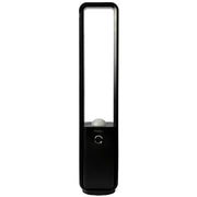 Black Bladeless Fan with Air Purifier, Oscillating, LED Display, Remote Control, 12 Speeds, 3 Modes