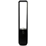 Black Bladeless Fan with Air Purifier, Oscillating, LED Display, Remote Control, 12 Speeds, 3 Modes