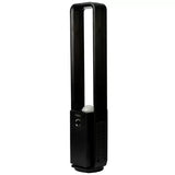 Black Bladeless Fan with Air Purifier, Oscillating, LED Display, Remote Control, 12 Speeds, 3 Modes