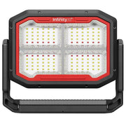 Black Dual Powered Solar Work Light 3000 Lumen with Adjustable Kelvin Settings