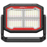 Black Dual Powered Solar Work Light 3000 Lumen with Adjustable Kelvin Settings
