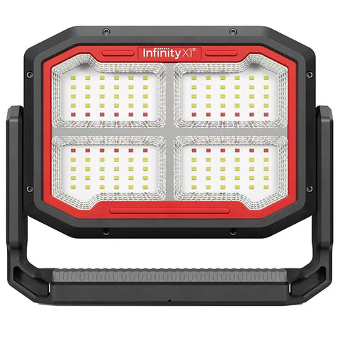 Black Dual Powered Solar Work Light 3000 Lumen with Adjustable Kelvin Settings