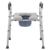 White Heavy Duty Bedside Commode, Raised Toilet Seat, Shower Chair, Adjustable Height 75.5-88cm