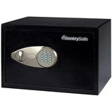 Black Digital Security Safe 16.4L with Solid Steel Construction and Carpet Interior