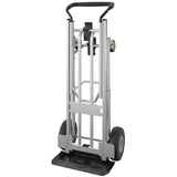 Black 4 In 1 Folding Toe Plate Hand Truck for Heavy Loads, Aluminium and Steel Hybrid