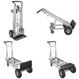 Black 4 In 1 Folding Toe Plate Hand Truck for Heavy Loads, Aluminium and Steel Hybrid In Australia - Darrahopens