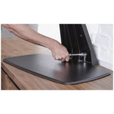 Black Swivel TV Stand with Height Adjustability for Living Room