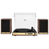 Vinyl Record Shelf Turntable with Speakers, Walnut Finish In Australia - Darrahopens