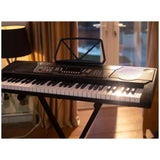 Black Digital Portable Keyboard Pack With Headphones, Stool, 61 Keys, 255 Voices, Adjustable Height Stand In Australia - Darrahopens
