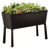 Dark Brown Easy Grow Planter Bed Brown with Water Gauge and Drainage System In Australia - Darrahopens
