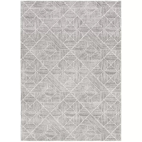 Oasis 457 Silver Rug 290x200cm - Bohemian Tribal Style, Easy to Clean Polypropylene In Australia - Darrahopens