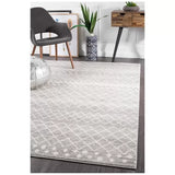 Silver Oasis Rug 230 x 160cm - Bohemian Tribal Design, Easy to Clean Polypropylene