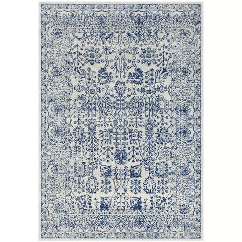 Evoke 256 Blue Indoor Rug 230 x 160cm - Soft, Non-Shedding Polypropylene In Australia - Darrahopens