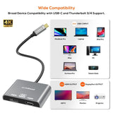 mbeat Tough Link USB-C to DP&HDMI Dual 4K/60Hz MST Adapter - Space Grey