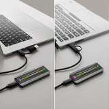 mbeat USB-C/A 10Gbps RGB M.2 NVMe & SATA SSD Enclosure