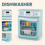4 Piece Home Appliance Toy Mixer, Washing Machine, Oven & Dishwasher, With Lights & Sound In Australia - Darrahopens