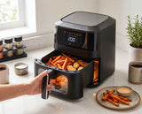 1400W 5L Non-Stick Digital Air Fryer with Clear Viewing Window