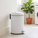 6L Compact Pedal Bin with Stainless Steel and Plastic Construction In Australia - Darrahopens