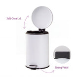 12L Pedal Bin with Stainless Steel and Plastic Construction In Australia - Darrahopens