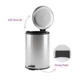 20L Pedal Bin with Stainless Steel and Plastic Construction In Australia - Darrahopens