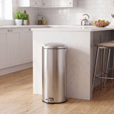 30L Pedal Bin with Stainless Steel and Plastic Construction