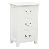 Tasmania 3 Drawer Lamp Table (White)
