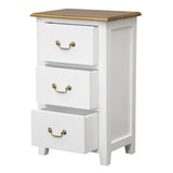 Tasmania 3 Drawer Lamp Table (White Caramel)