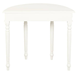 Turn Leg Half Round Sofa Table (White)