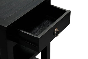Elliot 1 Drawer Lamp Table (Black)