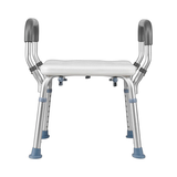 Adjustable Shower Chair Bath Seat Heavy Duty Bathtub Armrests Bench Bathroom