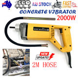 2000W Handheld Electric Concrete Vibrator 3600VPM 35mm Needle 2m Hose Cement