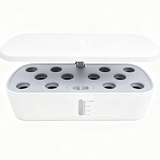 Hydroponics Plant Growing System 12 Pods Indoor Herb Garden Kit Led Light 4L WHITE