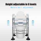 Upgrade Raised Toilet Seat 19.3"-25.2" 150kg Universal Toilet Riser for Elderly