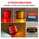 2x Trailer Lights LED Tail Wireless Magnetic Stop Truck Indicator C