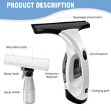 150ml Cordless Window Vacuum Cleaner Set for Windows Tiles Mirrors Shower Home