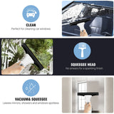 150ml Cordless Window Vacuum Cleaner Set for Windows Tiles Mirrors Shower Home