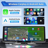 4K 10.26" Touch Dash Camera Cam Dual Car Recorder for CarPlay Android Auto