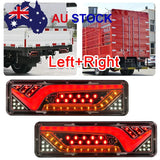 2X Sequential Indicator LED Tail Lights Trailer Ute Caravan Truck Stop Lamp 12V