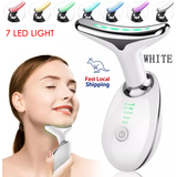 Rejuvenation Massager Neck Anti Wrinkle Face Beauty Device Skin Lifting Tighten White