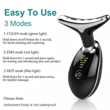 Rejuvenation Massager Neck Anti Wrinkle Face Beauty Device Skin Lifting Tighten Black