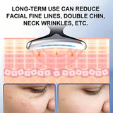 Rejuvenation Massager Neck Anti Wrinkle Face Beauty Device Skin Lifting Tighten Black