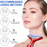 Rejuvenation Massager Neck Anti Wrinkle Face Beauty Device Skin Lifting Tighten Red