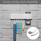 UV Lamp Sterilizer Toothbrush Holder Bathroom Automatic Toothpaste Health Clean | darrahopens.com.au Premium AU Stock