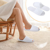 20Pairs Unisex White Disposable Slipper SPA Non-Slip Slippers Hotel Household
