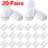 20Pairs Unisex White Disposable Slipper SPA Non-Slip Slippers Hotel Household